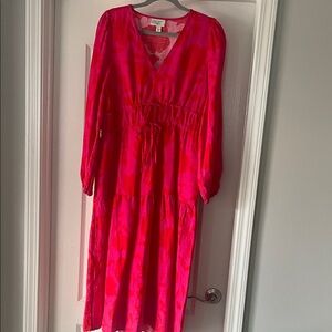 Kate Spade Vibrant Pink Long Sleeve Dress